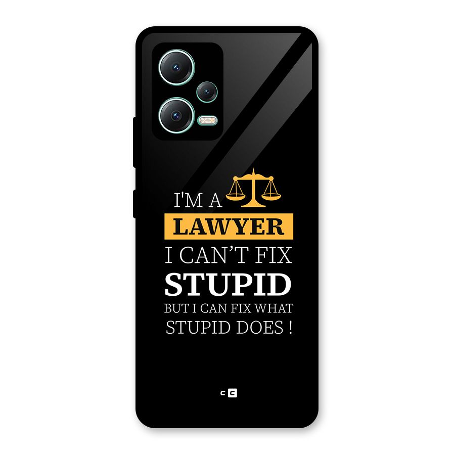 Fix Stupid Case Glass Back Case for Redmi Note 12 5G