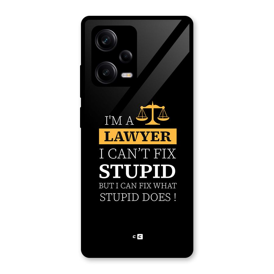 Fix Stupid Case Glass Back Case for Redmi Note 12 Pro
