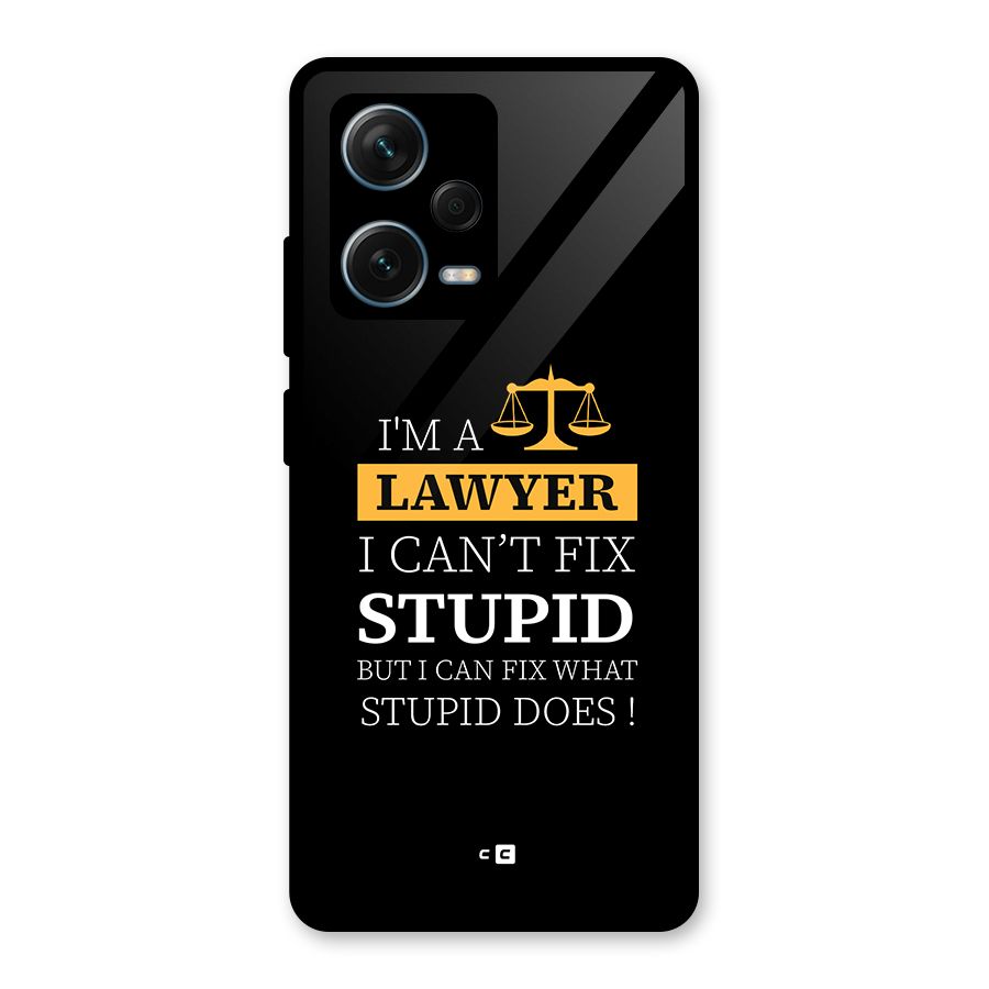 Fix Stupid Case Glass Back Case for Redmi Note 12 Pro Plus 5G