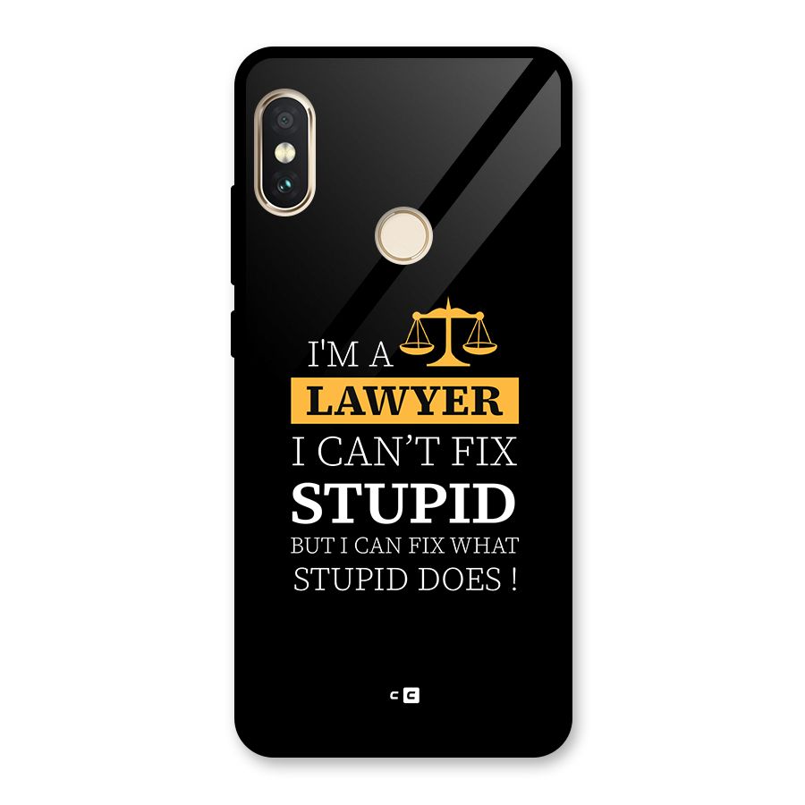 Fix Stupid Case Glass Back Case for Redmi Note 5 Pro