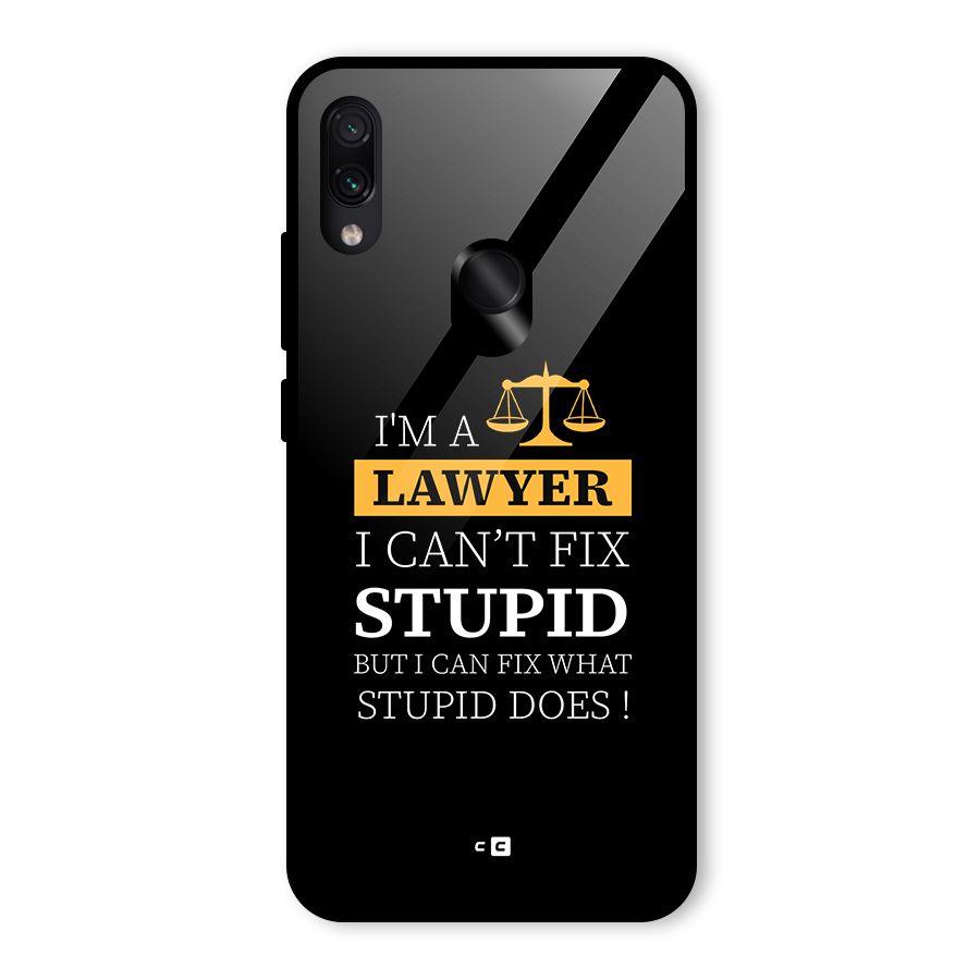 Fix Stupid Case Glass Back Case for Redmi Note 7S