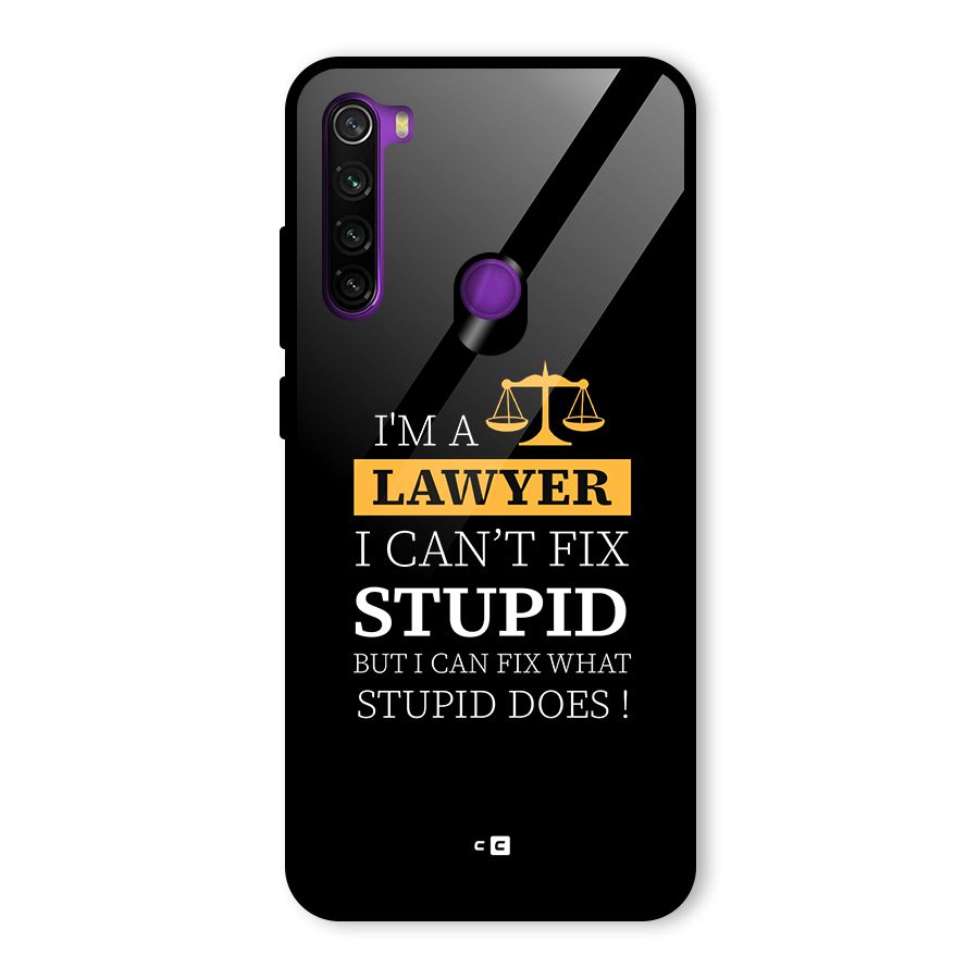 Fix Stupid Case Glass Back Case for Redmi Note 8