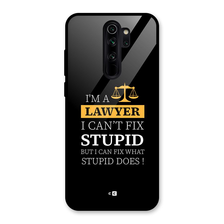 Fix Stupid Case Glass Back Case for Redmi Note 8 Pro