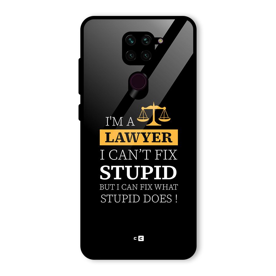 Fix Stupid Case Glass Back Case for Redmi Note 9