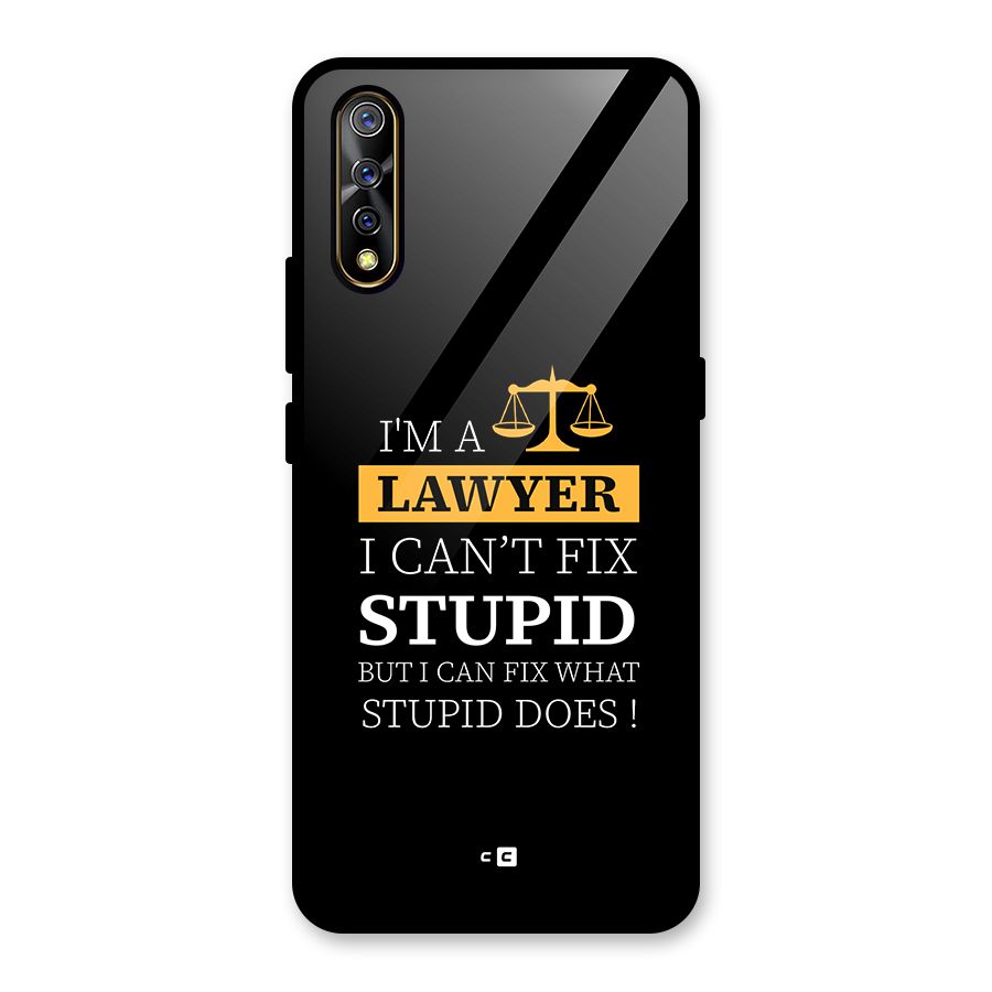 Fix Stupid Case Glass Back Case for Vivo S1
