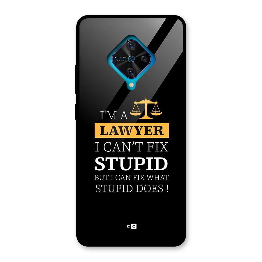 Fix Stupid Case Glass Back Case for Vivo S1 Pro
