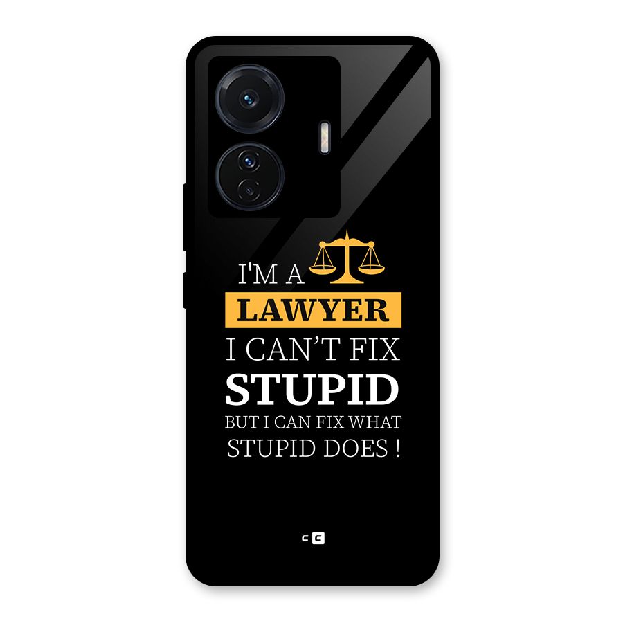 Fix Stupid Case Glass Back Case for Vivo T1 Pro