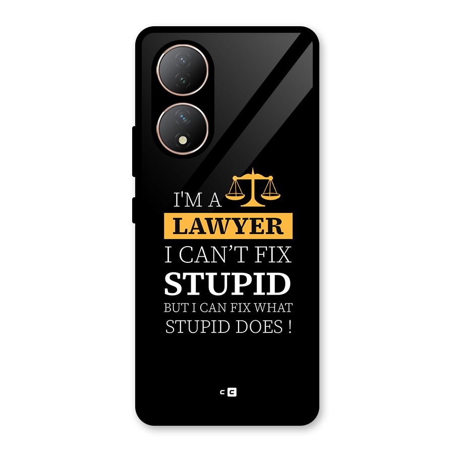 Fix Stupid Case Glass Back Case for Vivo T2