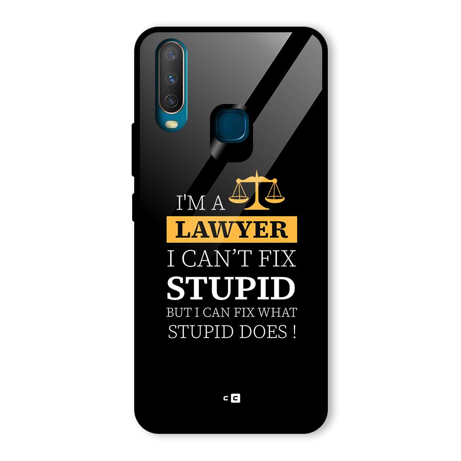 Fix Stupid Case Glass Back Case for Vivo U10