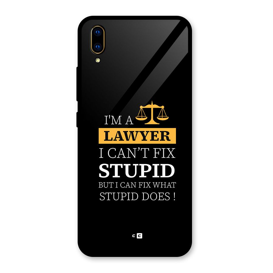 Fix Stupid Case Glass Back Case for Vivo V11 Pro