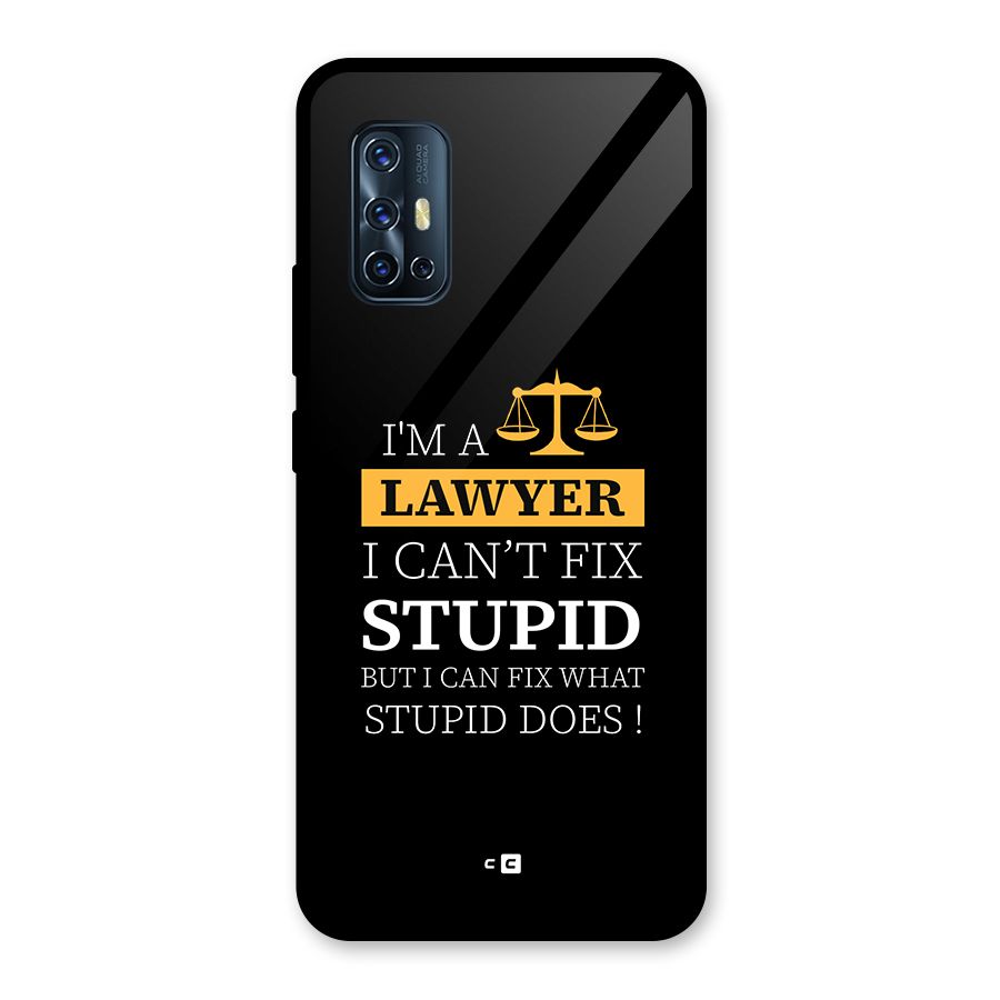 Fix Stupid Case Glass Back Case for Vivo V17