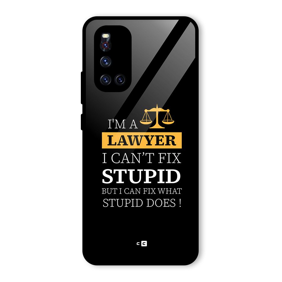 Fix Stupid Case Glass Back Case for Vivo V19