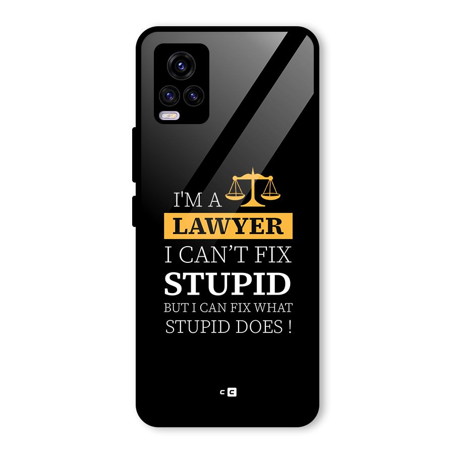 Fix Stupid Case Glass Back Case for Vivo V20 2021