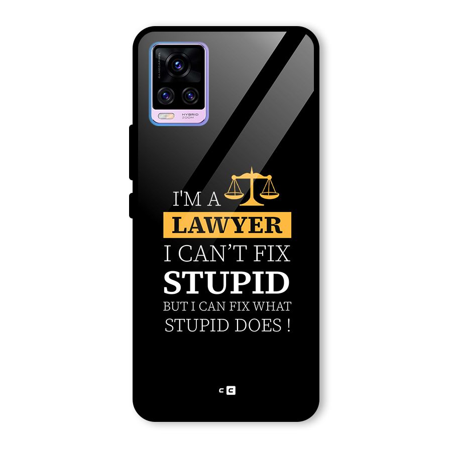 Fix Stupid Case Glass Back Case for Vivo V20 Pro