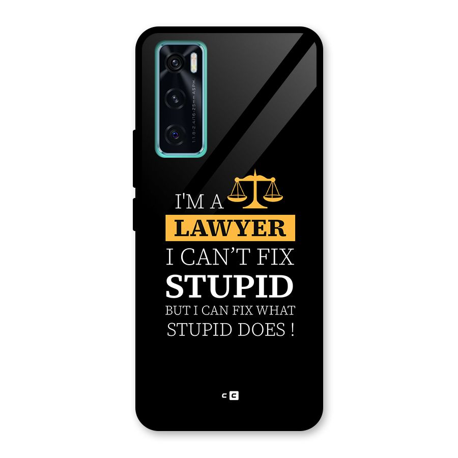 Fix Stupid Case Glass Back Case for Vivo V20 SE