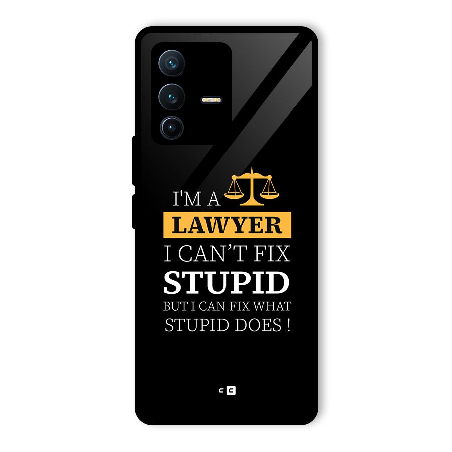Fix Stupid Case Glass Back Case for Vivo V23 Pro