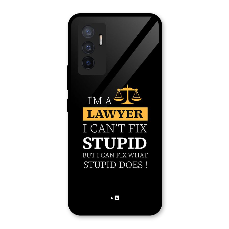 Fix Stupid Case Glass Back Case for Vivo V23e