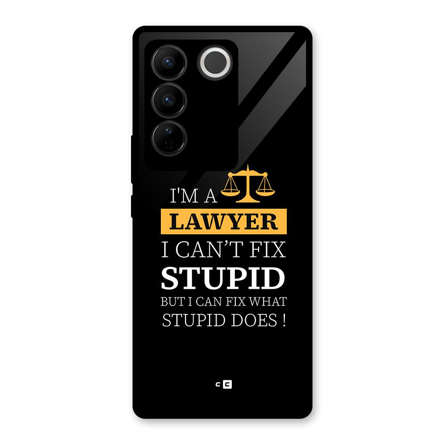 Fix Stupid Case Glass Back Case for Vivo V27
