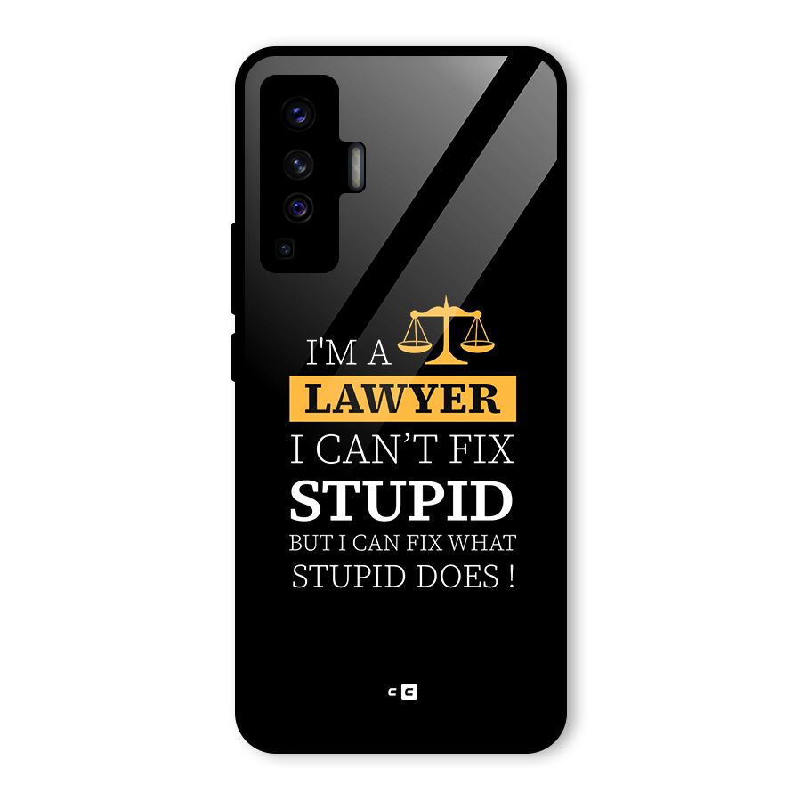 Fix Stupid Case Glass Back Case for Vivo X50