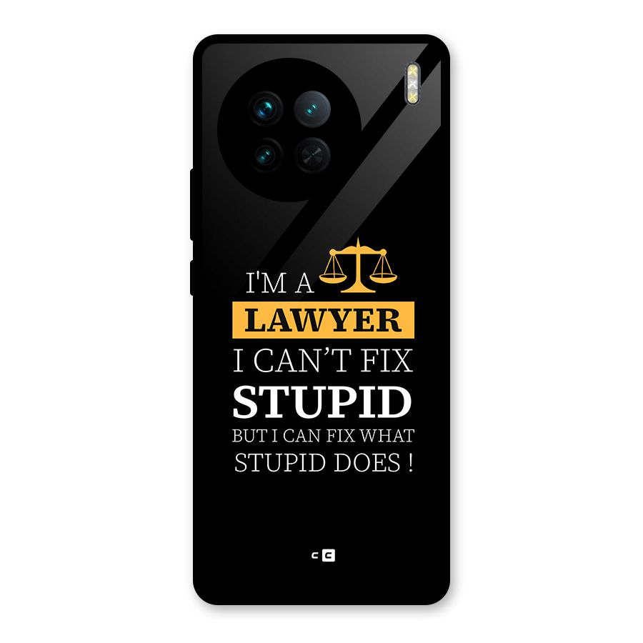 Fix Stupid Case Glass Back Case for Vivo X90