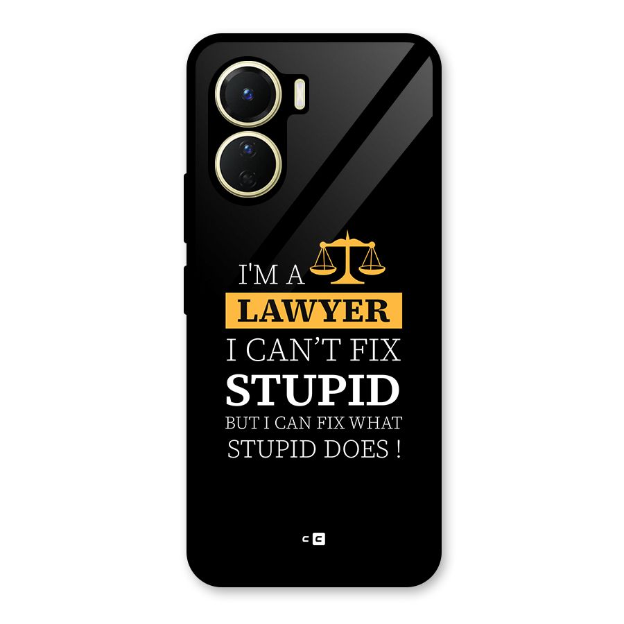 Fix Stupid Case Glass Back Case for Vivo Y16