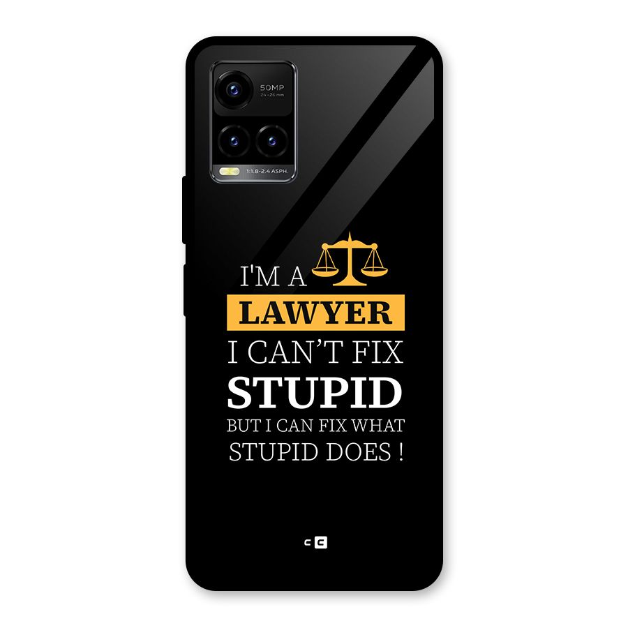 Fix Stupid Case Glass Back Case for Vivo Y21T