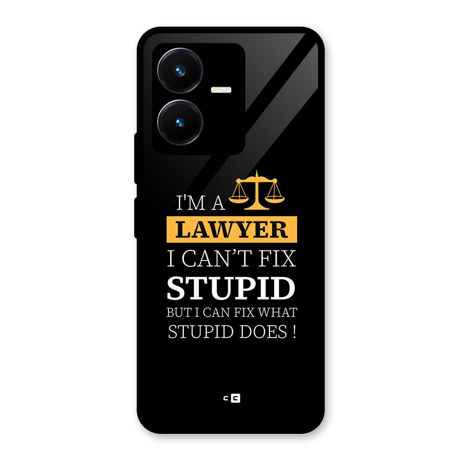 Fix Stupid Case Glass Back Case for Vivo Y22