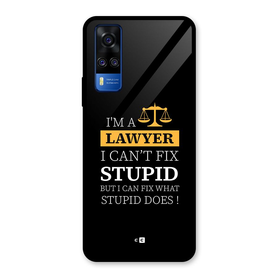 Fix Stupid Case Glass Back Case for Vivo Y31