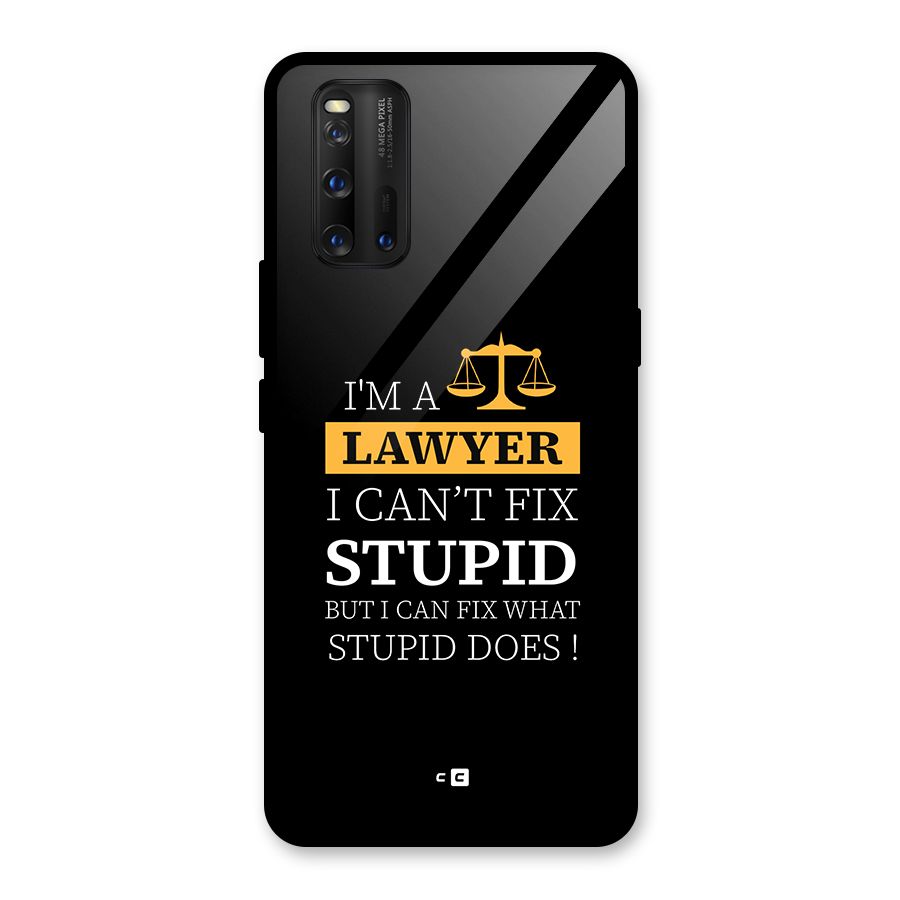 Fix Stupid Case Glass Back Case for Vivo iQOO 3