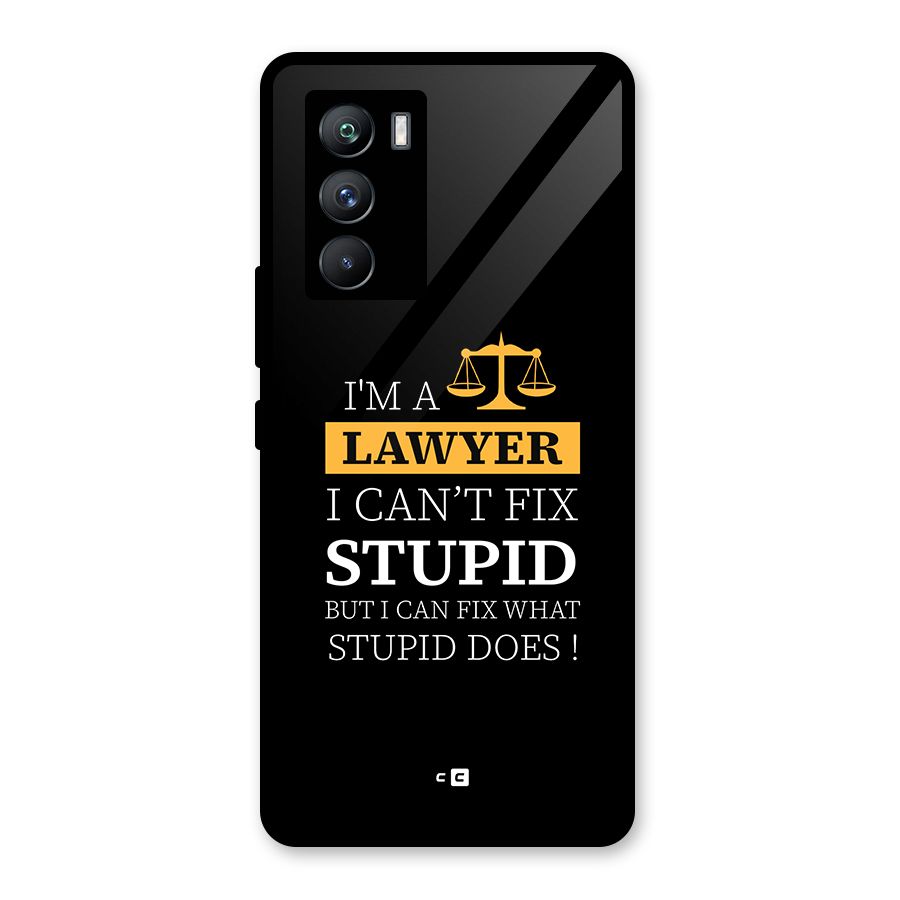 Fix Stupid Case Glass Back Case for Vivo iQOO 9 SE