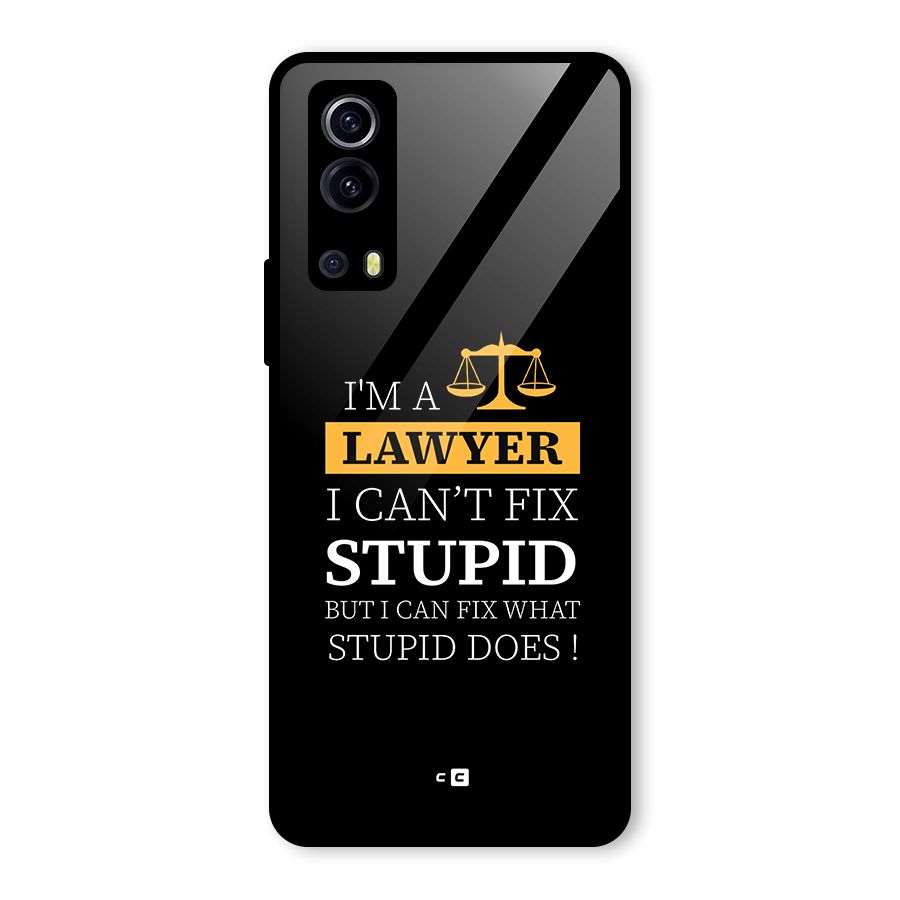 Fix Stupid Case Glass Back Case for Vivo iQOO Z3