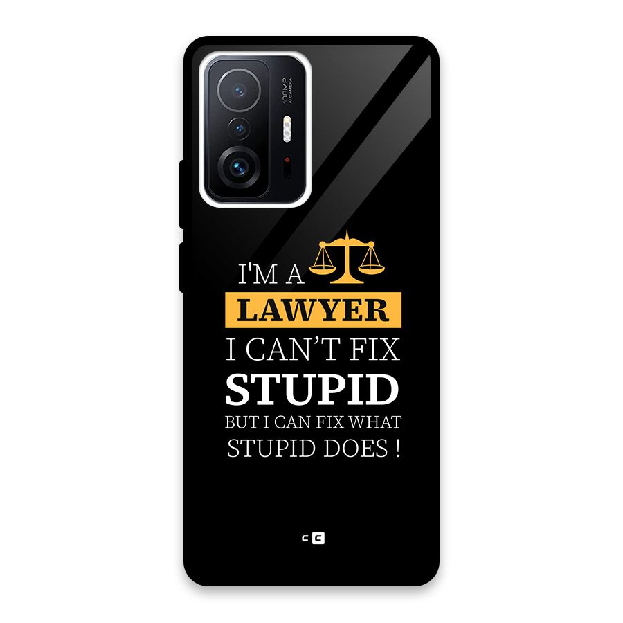 Fix Stupid Case Glass Back Case for Xiaomi 11T Pro