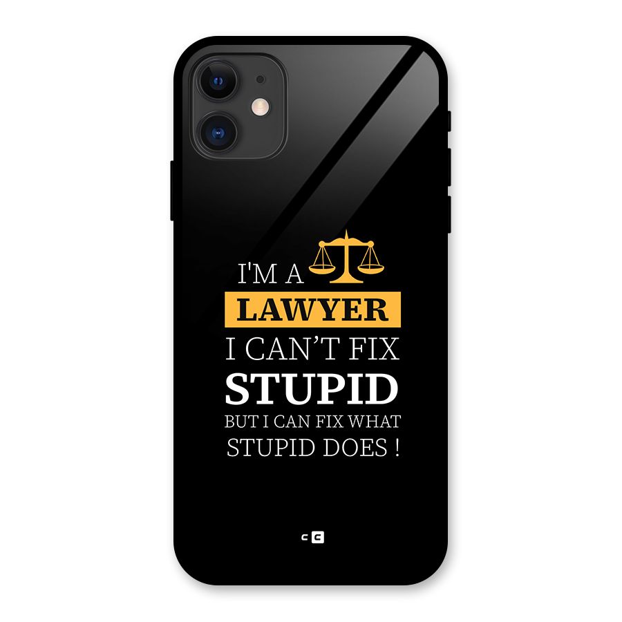 Fix Stupid Case Glass Back Case for iPhone 11