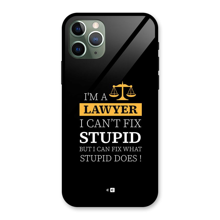 Fix Stupid Case Glass Back Case for iPhone 11 Pro