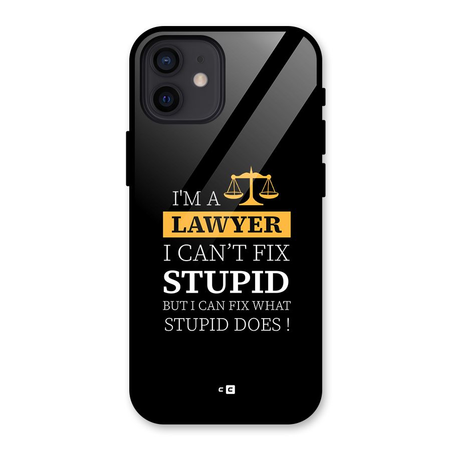 Fix Stupid Case Glass Back Case for iPhone 12