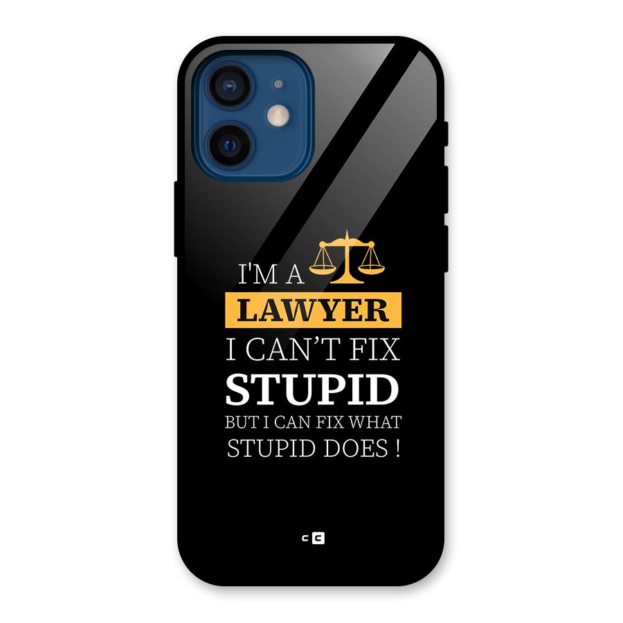 Fix Stupid Case Glass Back Case for iPhone 12 Mini