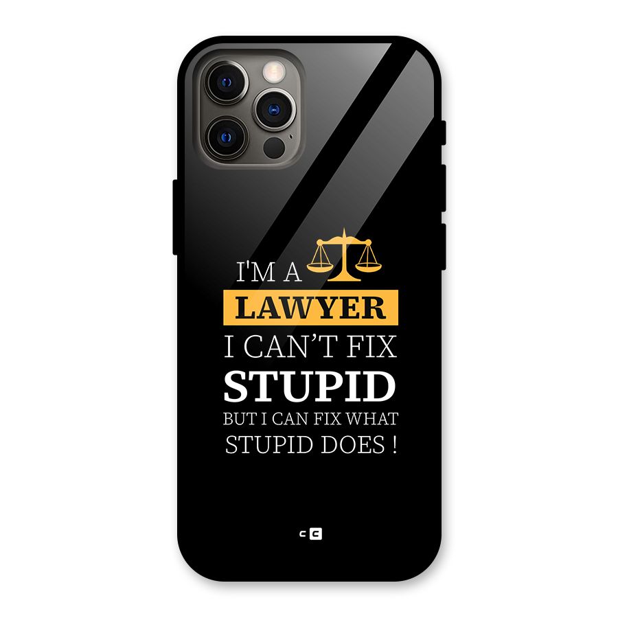 Fix Stupid Case Glass Back Case for iPhone 12 Pro