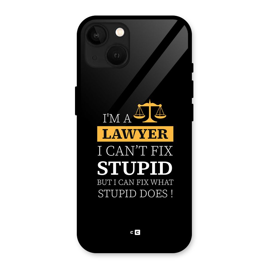 Fix Stupid Case Glass Back Case for iPhone 13