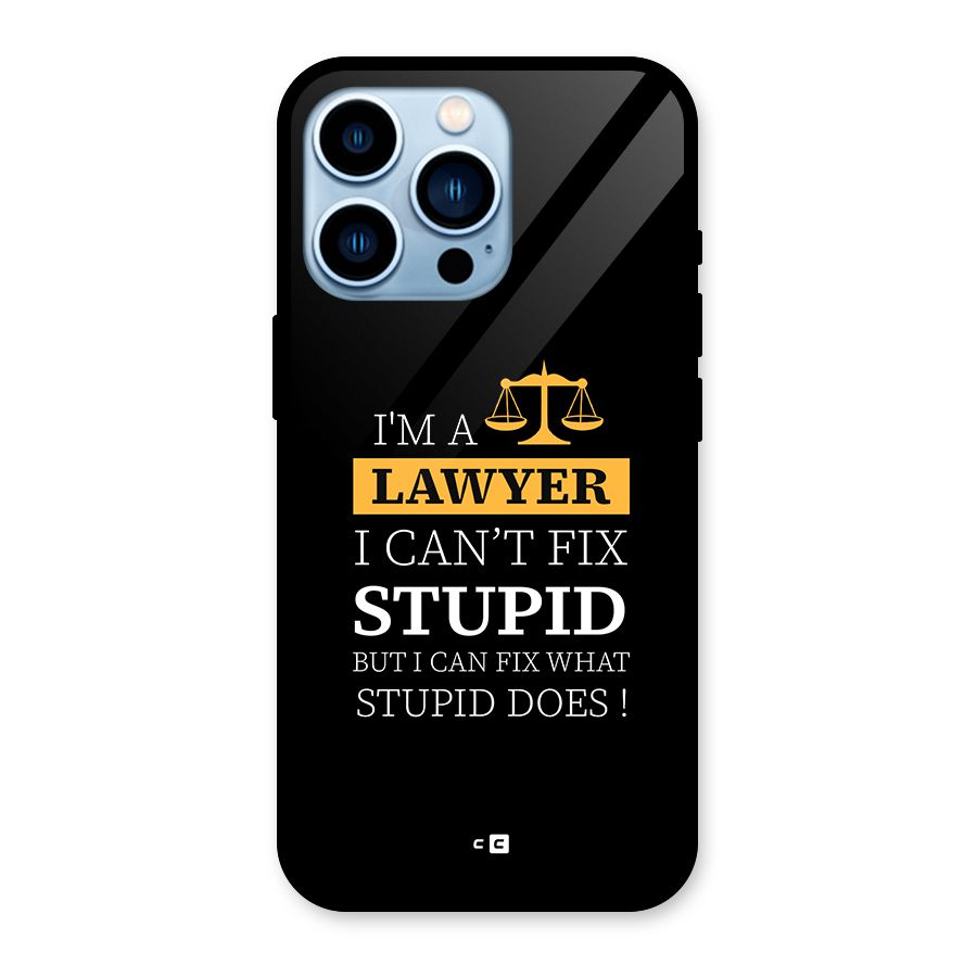 Fix Stupid Case Glass Back Case for iPhone 13 Pro