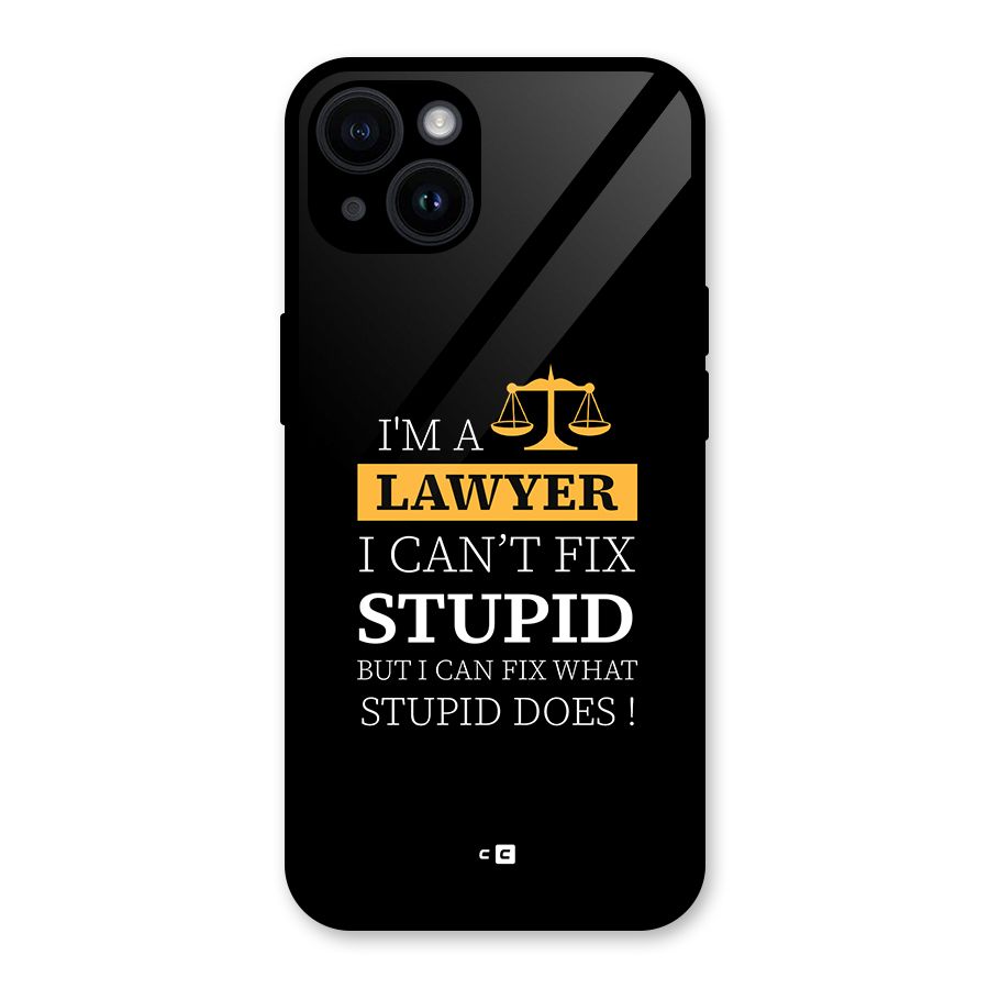 Fix Stupid Case Glass Back Case for iPhone 14