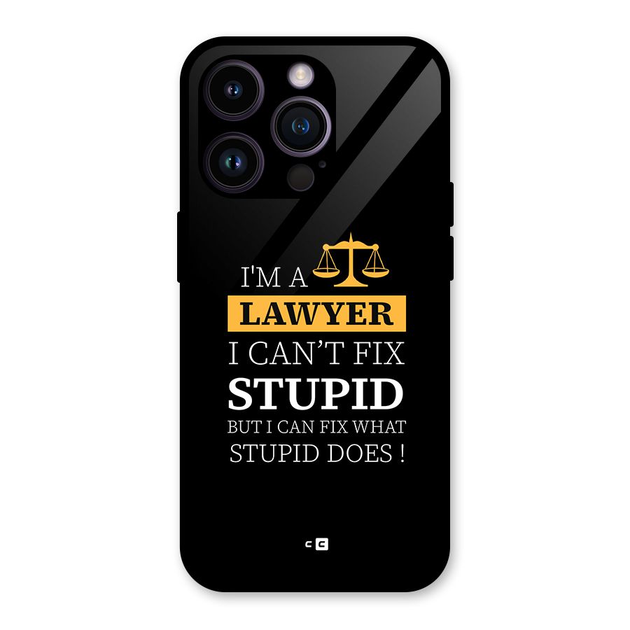Fix Stupid Case Glass Back Case for iPhone 14 Pro