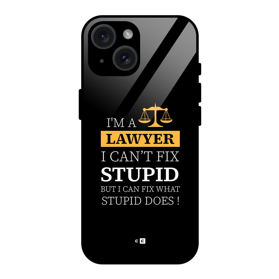 Fix Stupid Case Glass Back Case for iPhone 15