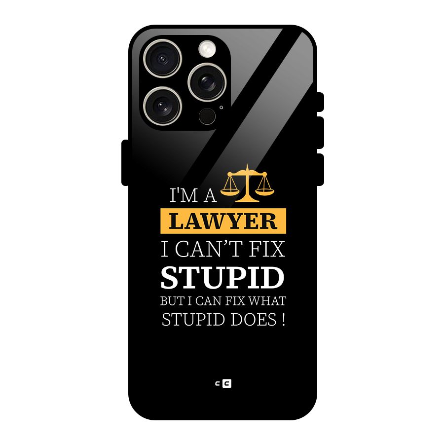 Fix Stupid Case Glass Back Case for iPhone 15 Pro Max