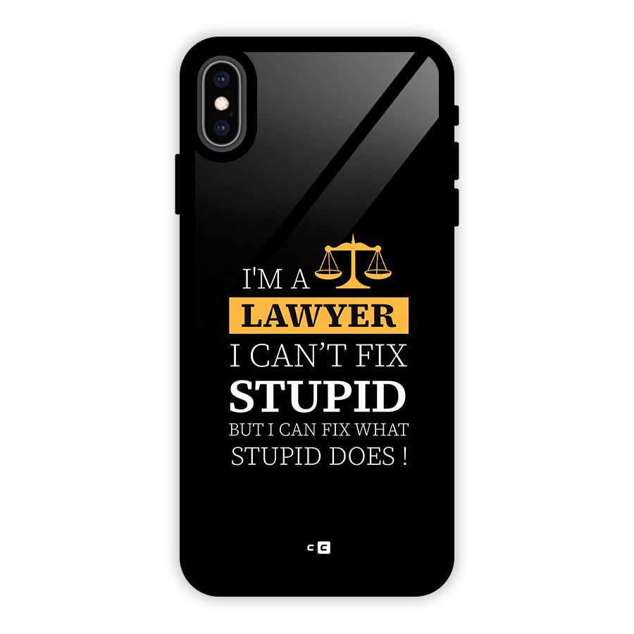 Fix Stupid Case Glass Back Case for iPhone XS Max