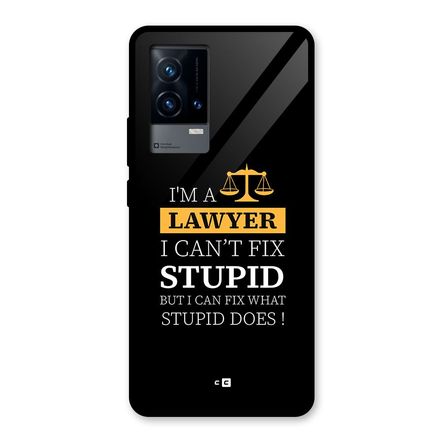 Fix Stupid Case Glass Back Case for iQOO 9 5G