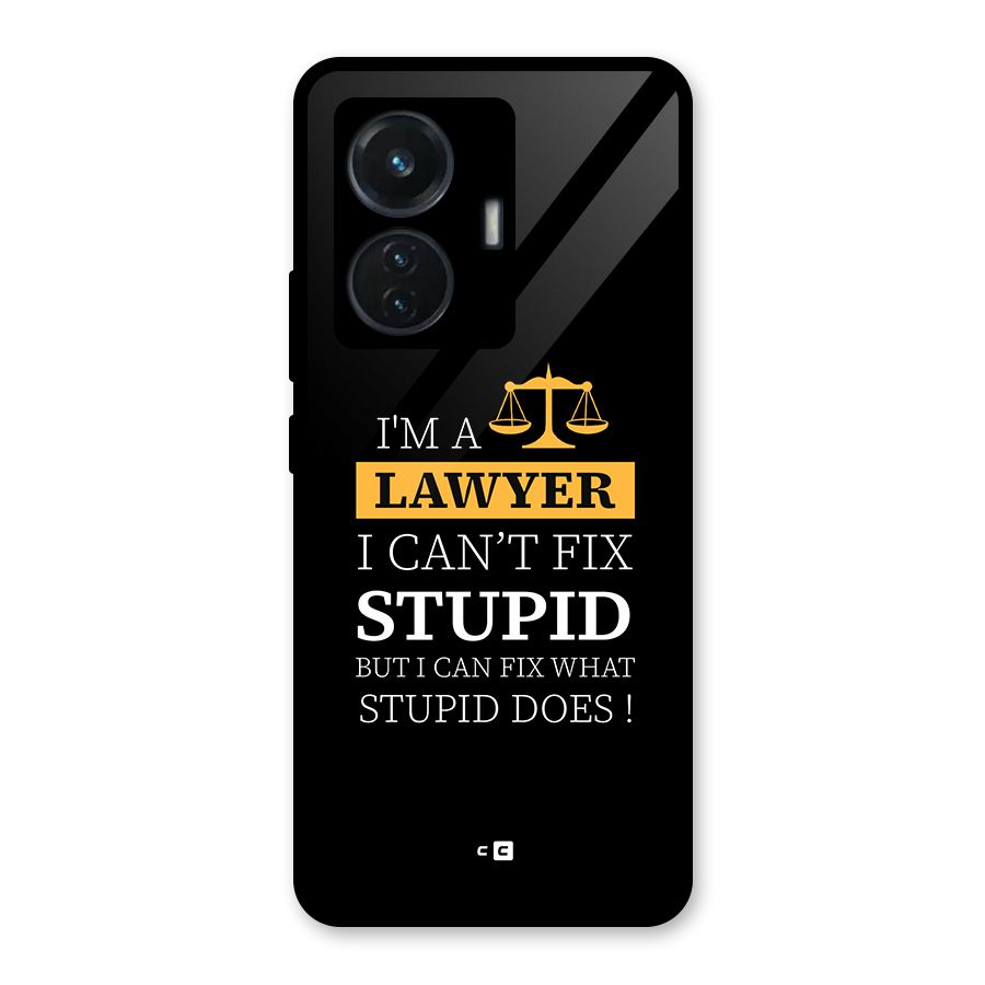 Fix Stupid Case Glass Back Case for iQOO Z6 44W