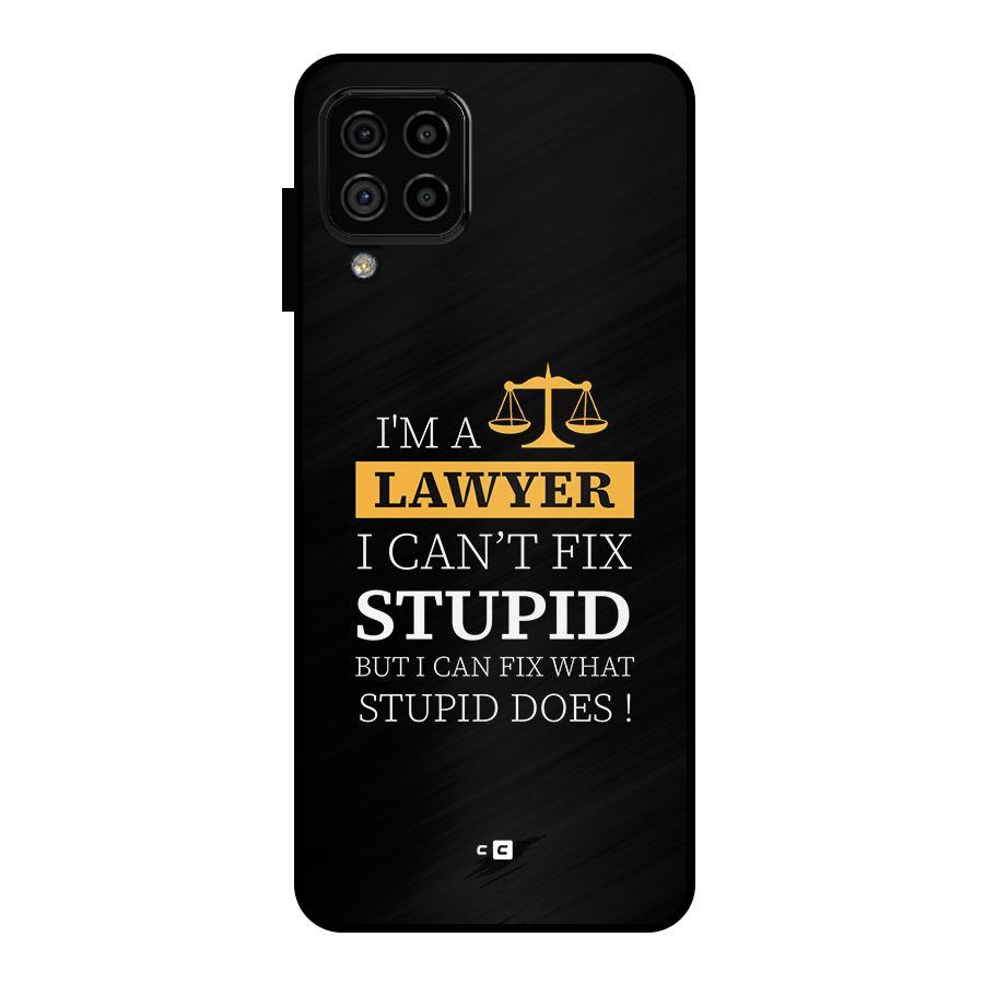 Fix Stupid Case Metal Back Case for Galaxy A22 4G
