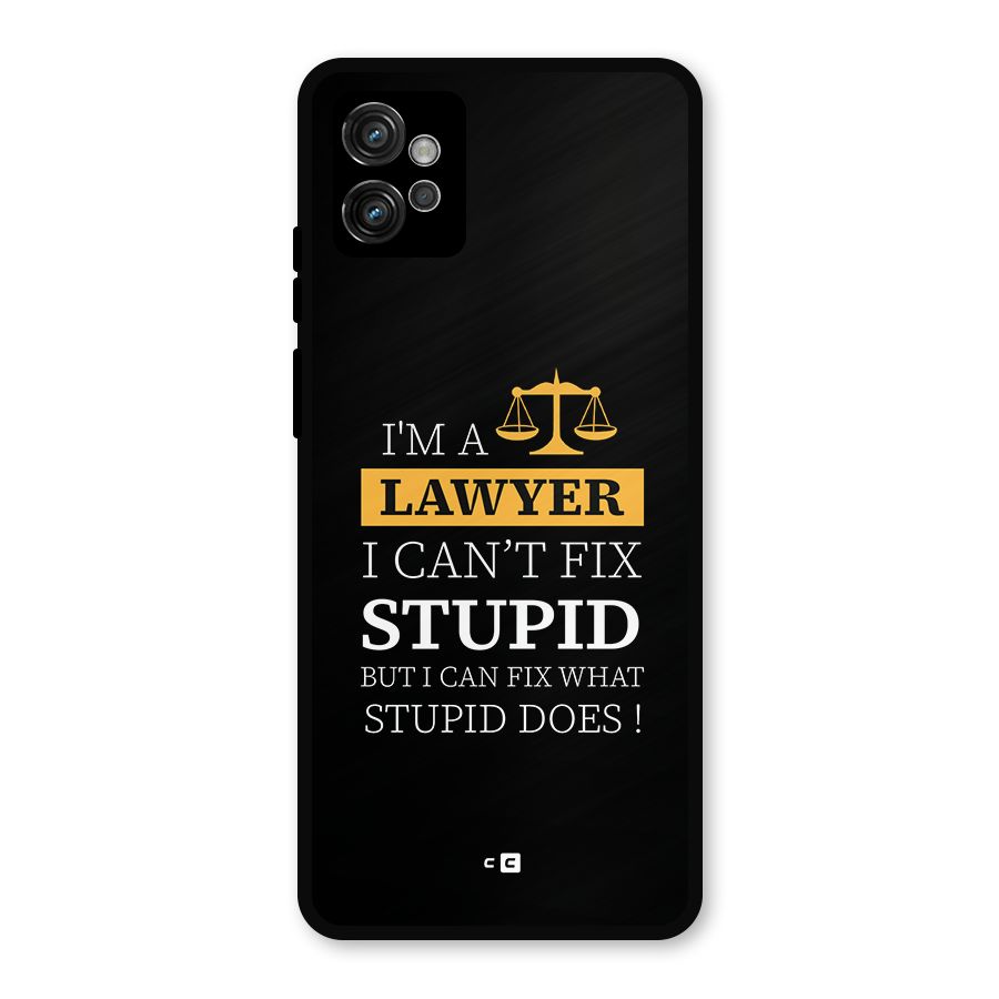 Fix Stupid Case Metal Back Case for Moto G32