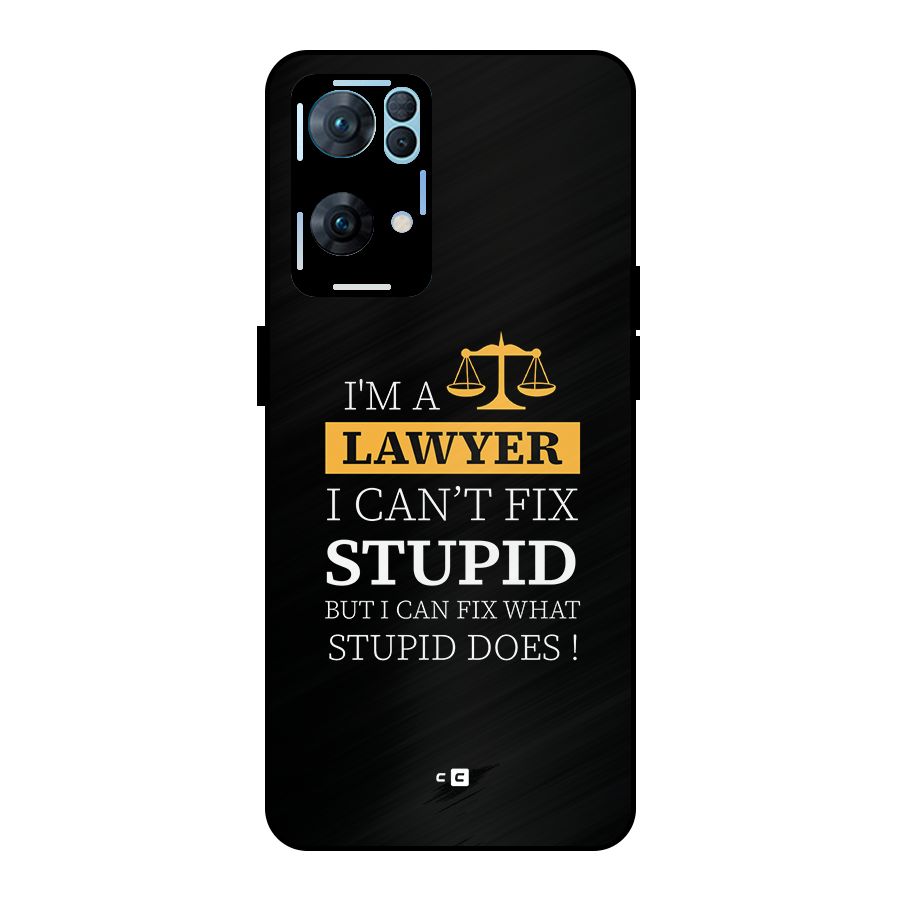 Fix Stupid Case Metal Back Case for Oppo Reno7 Pro 5G