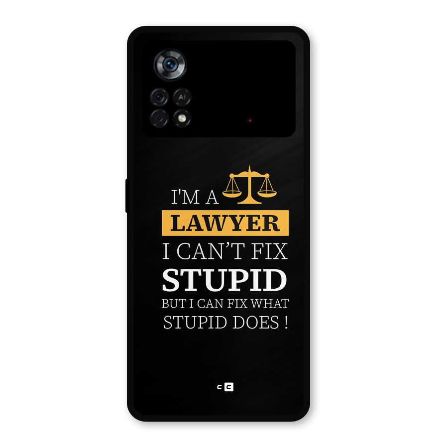 Fix Stupid Case Metal Back Case for Poco X4 Pro 5G